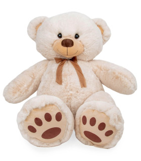 URSULEȚ DE PLUȘ CU FUNDĂ 80 CM CREM Amek toys