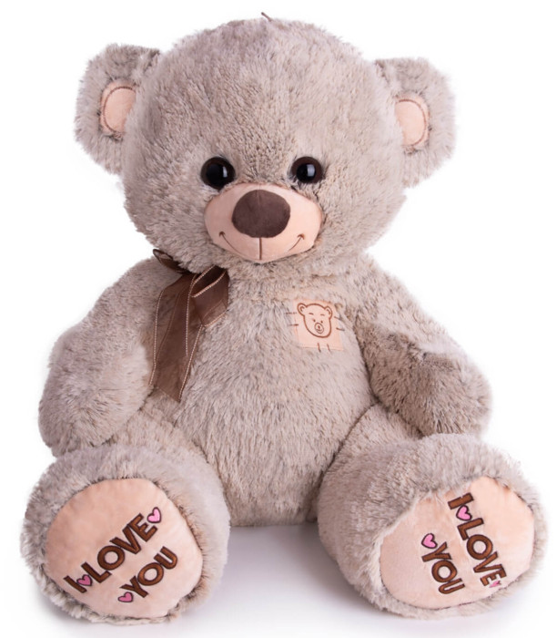 URSULEȚ DE PLUȘ MELANGE 60 CM GRI/MARO Amek toys