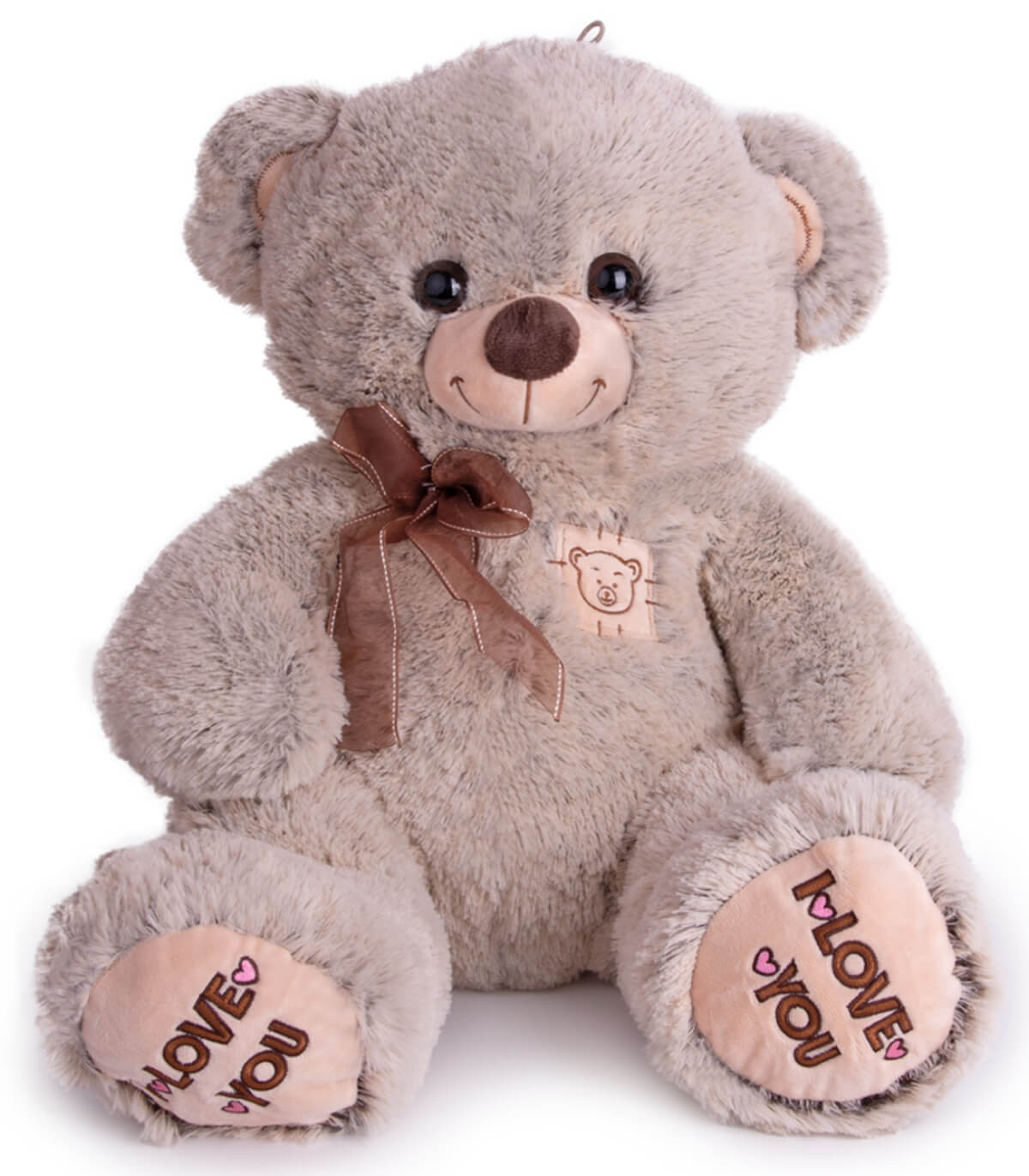 URSULEȚ DE PLUȘ MELANGE 45 CM GRI/MARO Amek toys
