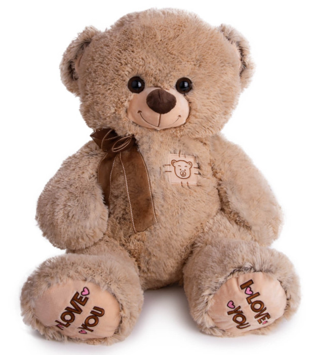 URSULEȚ DE PLUȘ MELANGE 45 CM GRI/MARO Amek toys