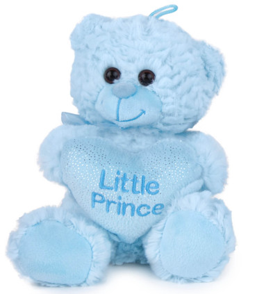 URSULEȚ DE PLUȘ CU INIMĂ 25 CM ROZ/ALBASTRU Amek toys