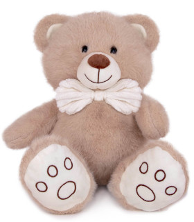 URSULEȚ DE PLUȘ CU PAPION 30 CM BEJ/ALB Amek toys