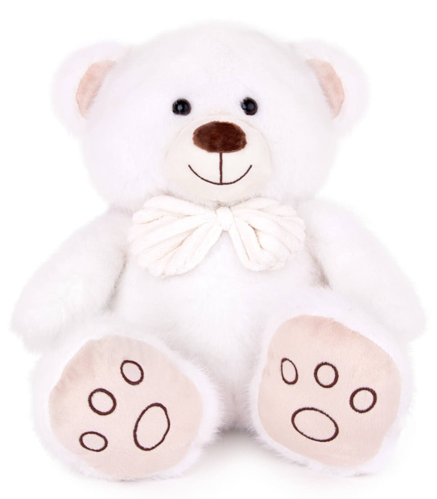 URSULEȚ DE PLUȘ CU PAPION 30 CM BEJ/ALB Amek toys