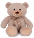 PLUSH TEDDY BEAR WITH BOW 32 CM BEIGE/WHITE Amek toys
