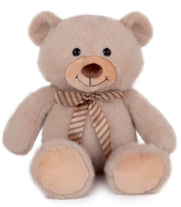 URSULEȚ DE PLUȘ CU FUNDĂ 32 CM BEJ/ALB Amek toys