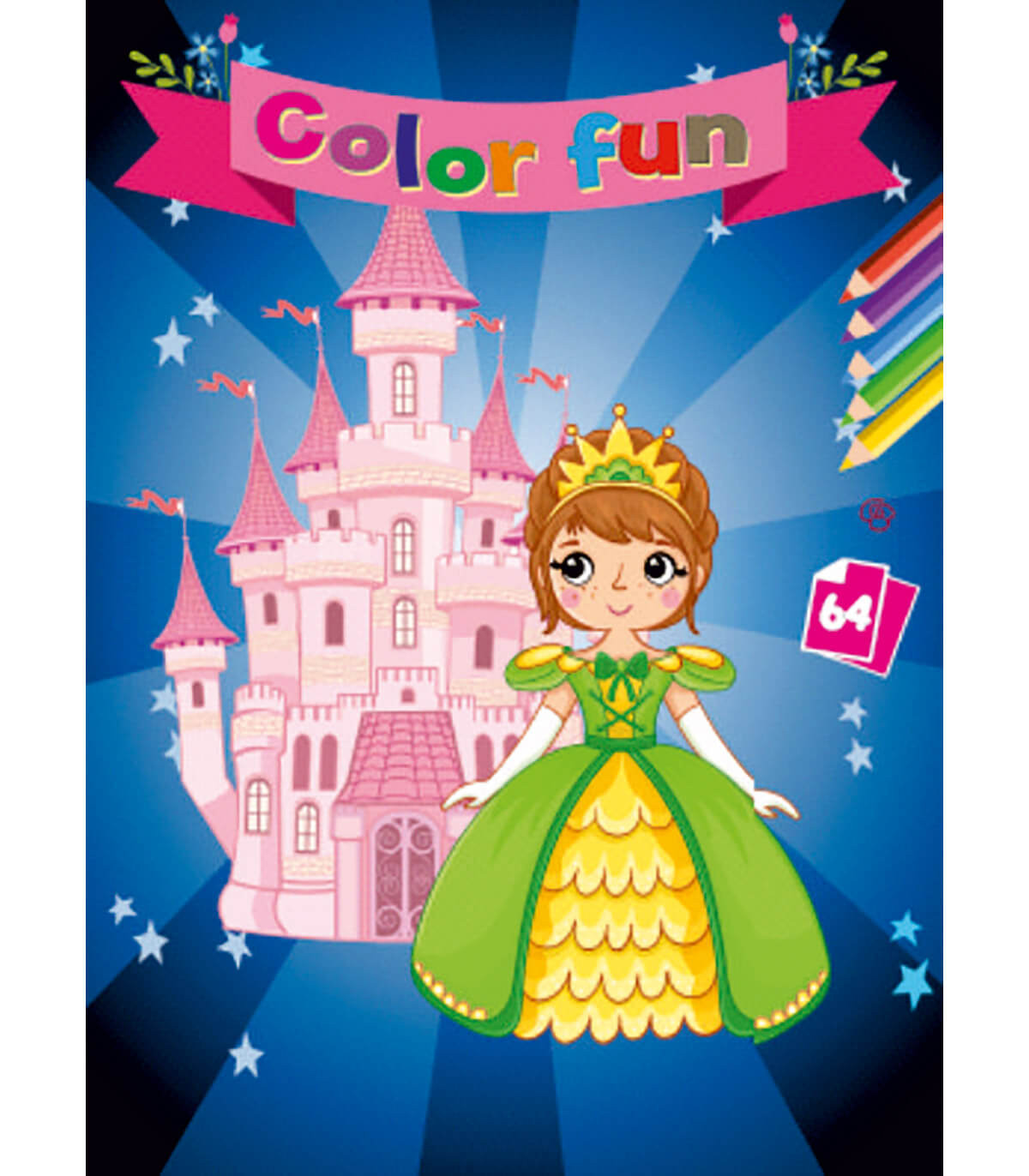 CARTE DE COLORAT PRINȚESE COLOR FUN 64 PAGINI 8 TIPURI Boek Specials Nederland bv