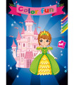 CARTE DE COLORAT PRINȚESE COLOR FUN 64 PAGINI 8 TIPURI