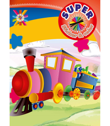CARTE DE COLORAT SUPER STICKER & COLOR 32 PAGINI 6 TIPURI Boek Specials Nederland bv