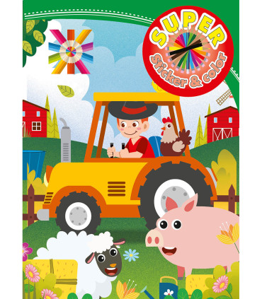 CARTE DE COLORAT SUPER STICKER & COLOR 32 PAGINI 6 TIPURI Boek Specials Nederland bv