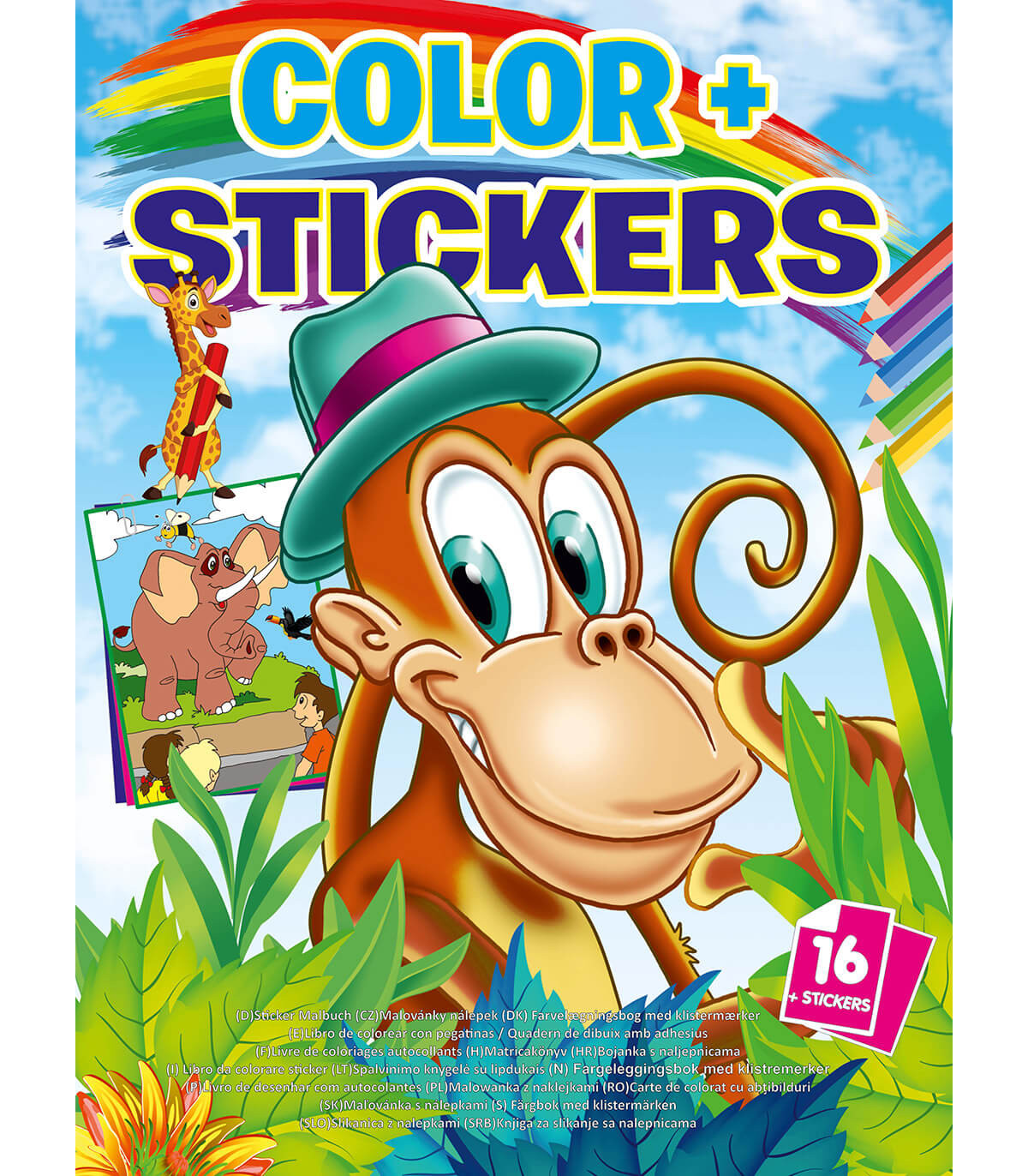 CARTE DE COLORAT COLOR + STICKERE 16 PAGINI 4 TIPURI Boek Specials Nederland bv