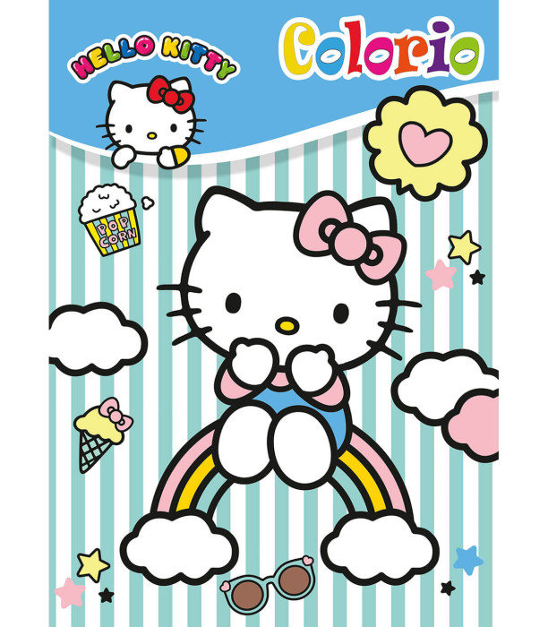 CARTE DE COLORAT HELLO KITTY COLORIO 32 PAGINI 4 TIPURI Boek Specials Nederland bv
