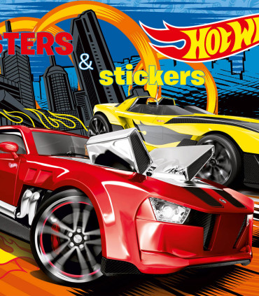 ALBUM COLORING BOOK + STICKERS HOT WHEELS 32 PAGES 2 TYPES Boek Specials Nederland bv