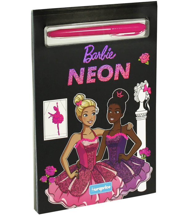 CARTE DE COLORAT BARBIIE NEON 64 PAGINI CU MARKER Europrice