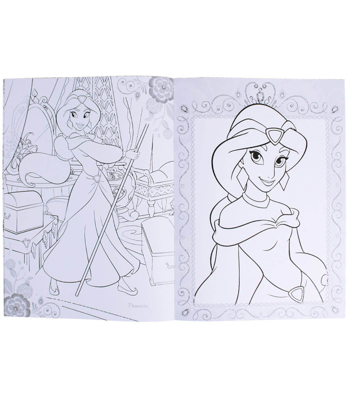 DISNEY PRINCESS COLORING BOOK 24 PAGES + 1000 DIAMOND STICKERS 4 TYPES Europrice