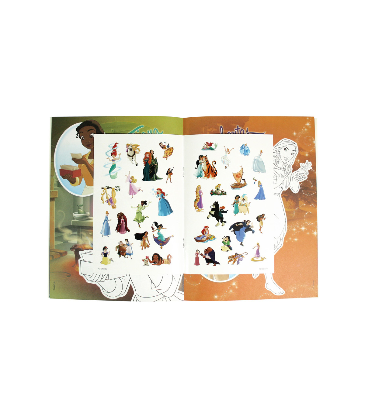 CARTE DE COLORAT DISNEY PRINCESS 16 PAGINI + 3 TIPURI DE STICKERE Europrice