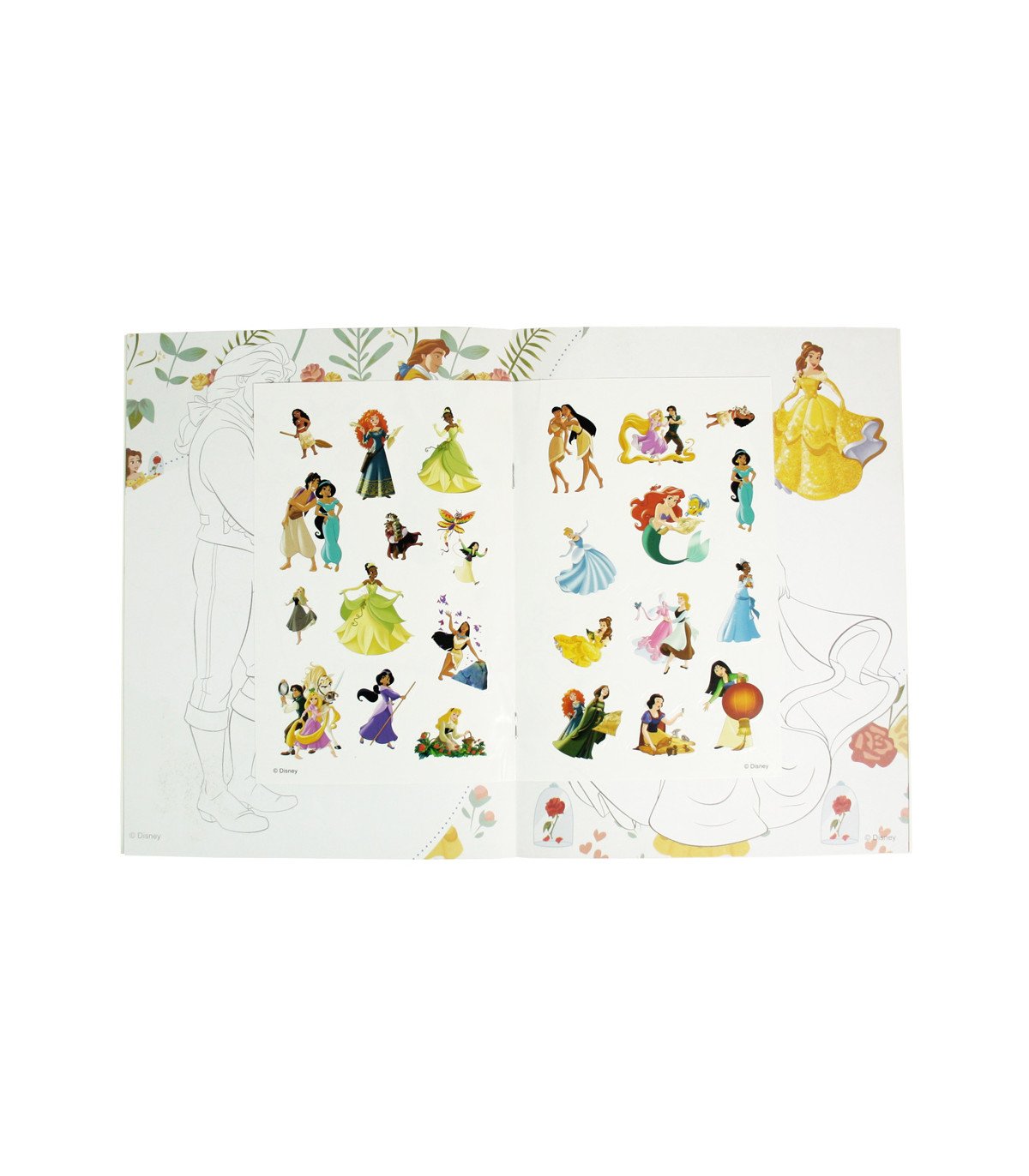 CARTE DE COLORAT DISNEY PRINCESS 16 PAGINI + 3 TIPURI DE STICKERE Europrice