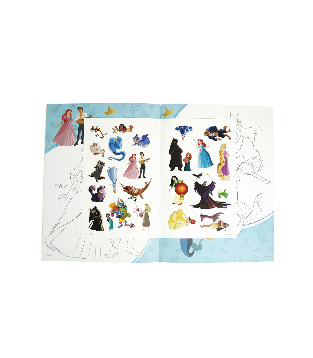 CARTE DE COLORAT DISNEY PRINCESS 16 PAGINI + 3 TIPURI DE STICKERE Europrice