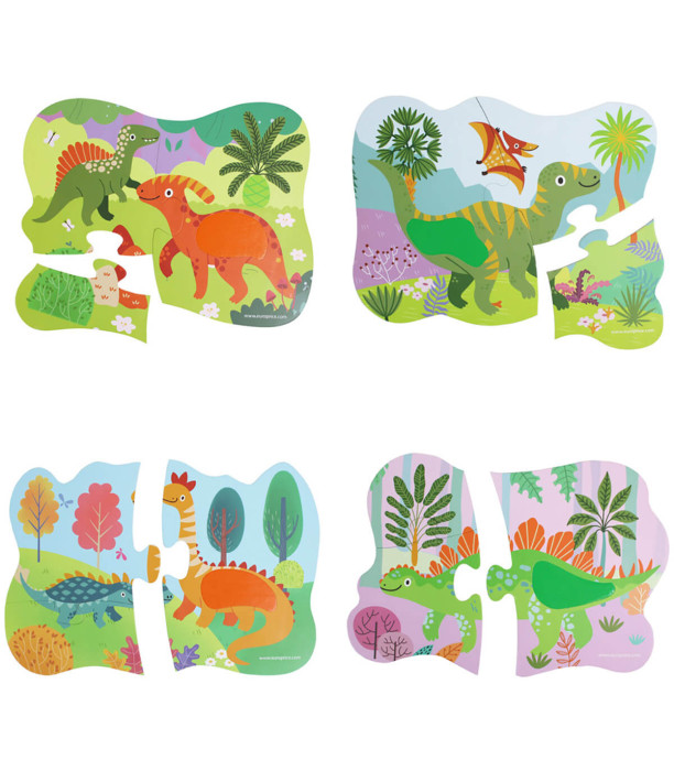 PUZZLE PENTRU COPII 4 ÎN 1 CU PIESE MARI + CARTE DE COLORAT 4 TIPURI Europrice