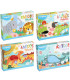 PUZZLE PENTRU COPII 4 ÎN 1 CU PIESE MARI + CARTE DE COLORAT 4 TIPURI Europrice