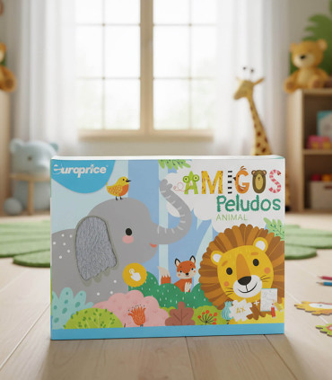 CHILDREN'S PUZZLE 4 IN 1 WITH LARGE PIECES + COLORING BOOK 4 TYPES Europrice