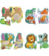 PUZZLE PENTRU COPII 4 ÎN 1 CU PIESE MARI + CARTE DE COLORAT 4 TIPURI Europrice