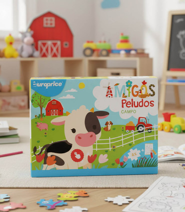 PUZZLE PENTRU COPII 4 ÎN 1 CU PIESE MARI + CARTE DE COLORAT 4 TIPURI Europrice