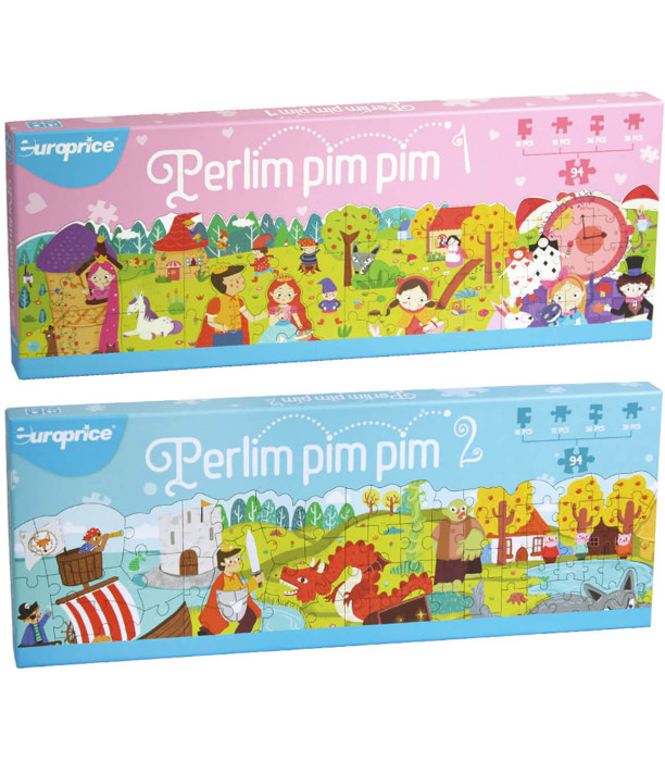 PUZZLE PENTRU COPII 4 ÎN 1 PERLIM PIM PIM 2 TIPURI Europrice