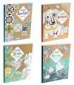 HARDCOVER COLORING BOOK 64 PAGES 4 TYPES