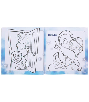 DISNEY COLORING BOOK 24 PAGES + 45 METALLIC STICKERS 3 TYPES Europrice