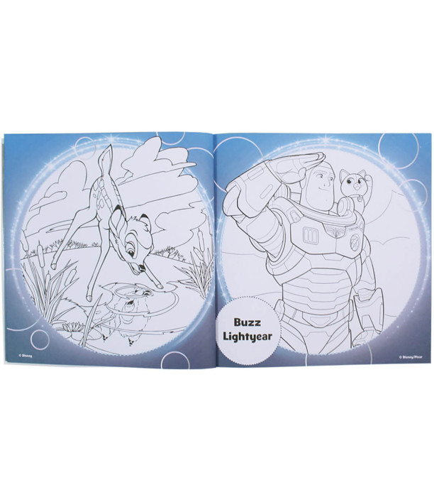 CARTE DE COLORAT DISNEY 24 PAGINI + 45 STICKERE METALICE 3 TIPURI Europrice