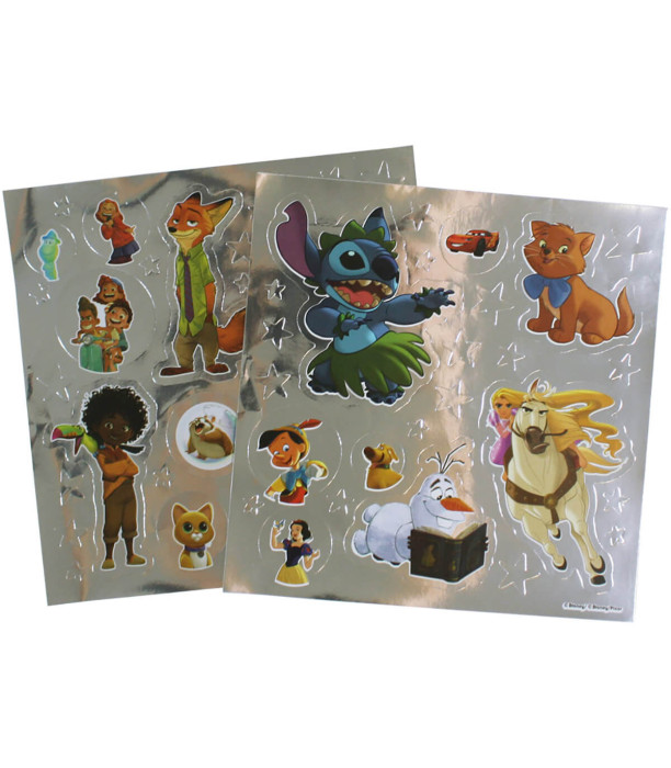 CARTE DE COLORAT DISNEY 24 PAGINI + 45 STICKERE METALICE 3 TIPURI Europrice