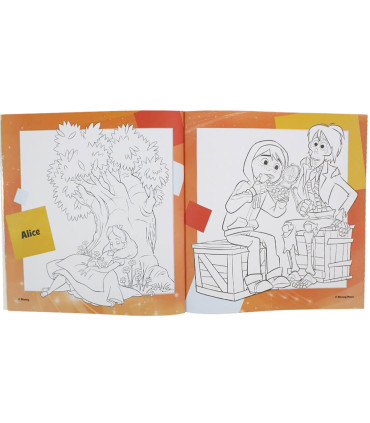 DISNEY COLORING BOOK 24 PAGES + 45 METALLIC STICKERS 3 TYPES Europrice
