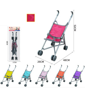 CĂRUCIOR METALIC PENTRU PĂPUȘI, 6 CULORI Armtoys