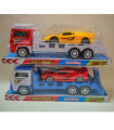 CHILDREN'S SET TRUCK CARRIES SPORTS CAR IN BLISTER 32 CM