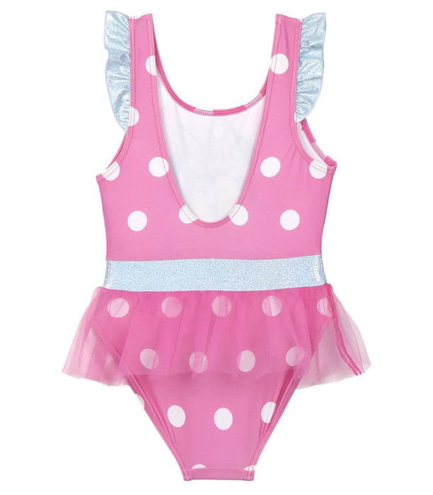 COSTUM DE BAIE ÎNTREG PENTRU COPII MINNIE CU BULINE ȘI TUL 3-7 ANI. Cerda
