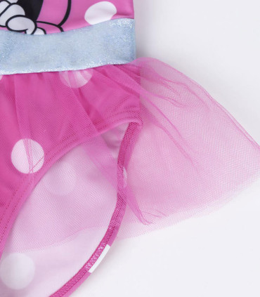 CHILDREN'S ONE-PIECE MINNIE SWIMSUIT WITH POLKA DOTS AND TULLE 3-7 YEARS. Cerda