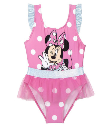 COSTUM DE BAIE ÎNTREG PENTRU COPII MINNIE CU BULINE ȘI TUL 3-7 ANI. Cerda