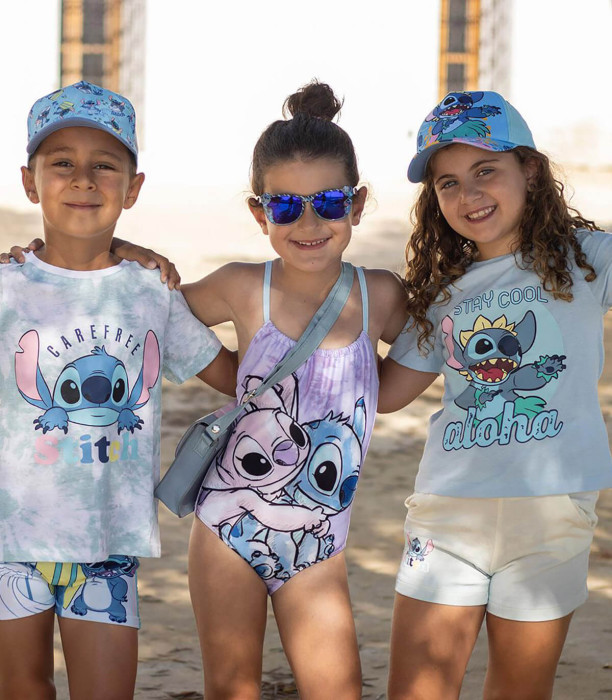 COSTUM DE BAIE ÎNTREG PENTRU COPII STITCH ALBASTRU 5-12 ANI Cerda