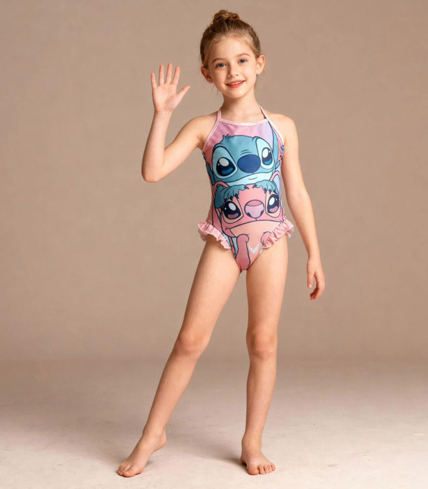 COSTUM DE BAIE ÎNTREG PENTRU COPII STITCH ROZ 5-12 ANI Cerda