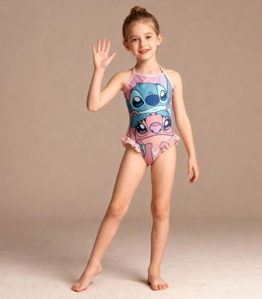 COSTUM DE BAIE ÎNTREG PENTRU COPII STITCH ROZ 5-12 ANI Cerda