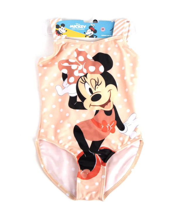 COSTUM DE BAIE ÎNTREG PENTRU COPII MINNIE CU BULINE 3-8 ANI Cerda