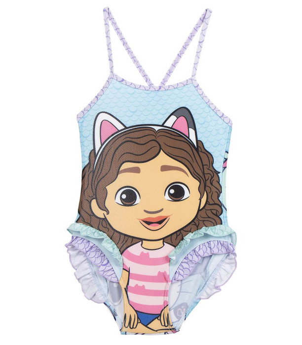 COSTUM DE BAIE ÎNTREG PENTRU COPII GABBY'S DOLLHOUSE ALBASTRU 2-6 ANI Cerda