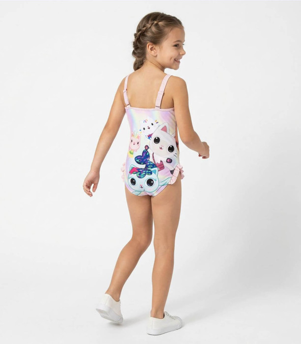 COSTUM DE BAIE ÎNTREG PENTRU COPII GABBY'S DOLLHOUSE ROZ 2-6 ANI Cerda