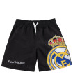 CHILDREN'S SWIM SHORTS REAL MADRID BLACK 6-14 YEARS.