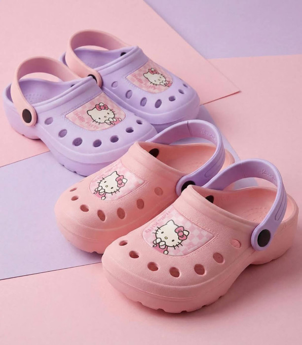 PAPUCI CROCS PENTRU COPII HELLO KITTY 2 CULORI 24-31 Cerda