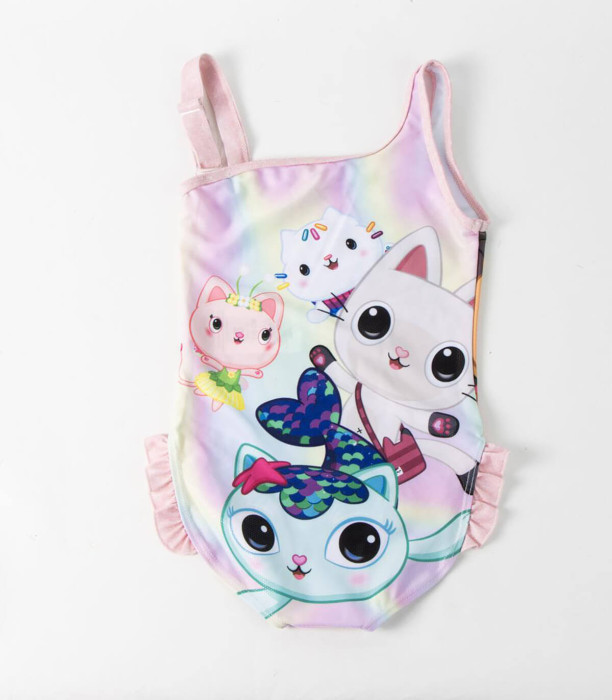 COSTUM DE BAIE ÎNTREG PENTRU COPII GABBY'S DOLLHOUSE ROZ 2-6 ANI Cerda
