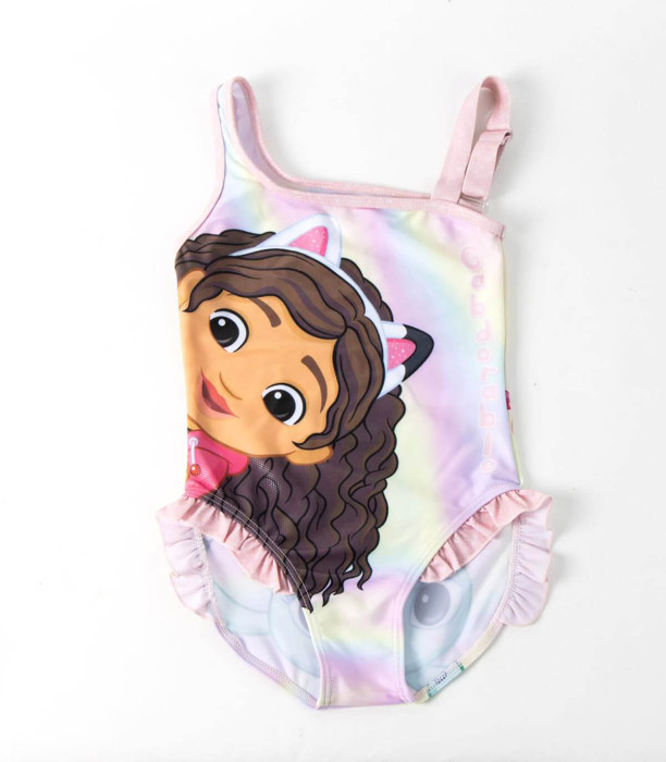 CHILDREN'S ONE-PIECE SWIMSUIT GABBY'S DOLLHOUSE PINK 2-6 YEARS. Cerda