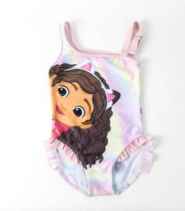 COSTUM DE BAIE ÎNTREG PENTRU COPII GABBY'S DOLLHOUSE ROZ 2-6 ANI Cerda