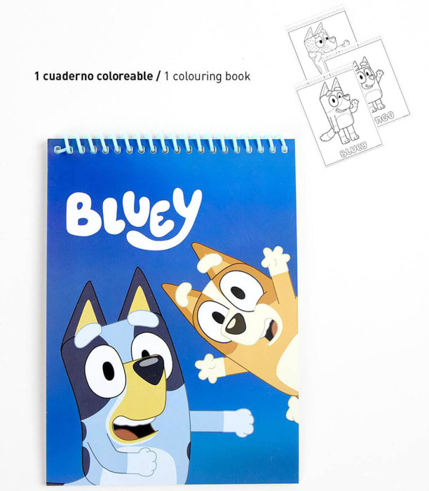 SET DE DESEN CU CARNET ȘI STICKERE BLUEY Cerda
