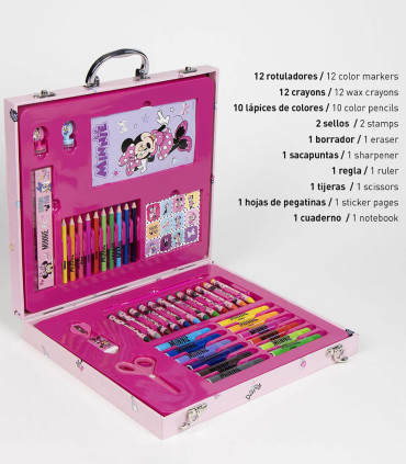 DRAWING SET IN A SUITCASE WITH METAL HANDLE MINNIE Cerda